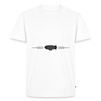 Ligne d’icône Zeppelin - T-shirt Premium bio Homme - blanc - Devant - Nico (187cm)
