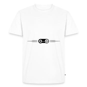 Gamepad Line Gamer - T-shirt Premium bio Homme - blanc - Devant - Nico (187cm)