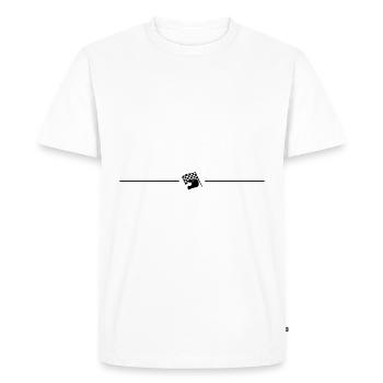Racer helmet line - Men's Premium Organic T-Shirt - white - Front - Nico (187cm)