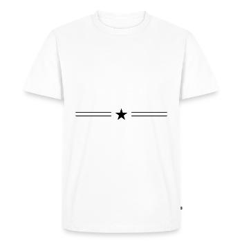 Star Line - Men's Premium Organic T-Shirt - white - Front - Nico (187cm)