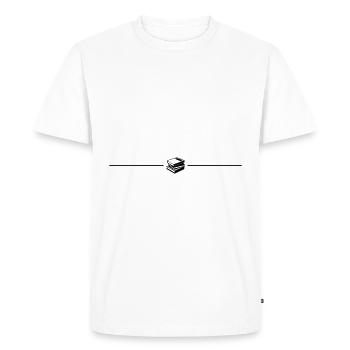 Books read line - Men's Premium Organic T-Shirt - white - Front - Nico (187cm)