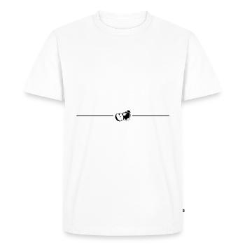 Ligne d’icône Apple - T-shirt Premium bio Homme - blanc - Devant - Nico (187cm)