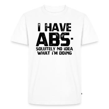 J’AI L’ABS - T-shirt Premium bio Homme - blanc - Devant - Nico (187cm)