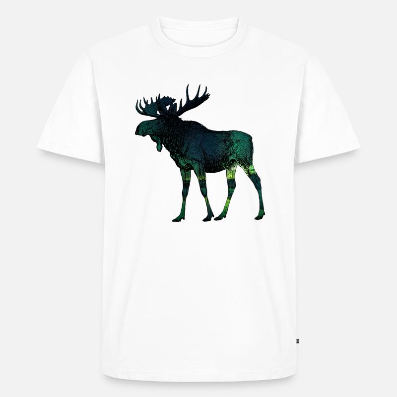 Elch 3 - Männer Premium Bio T-Shirt - Weiß