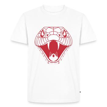 SNAKES HEAD RED - Men's Premium Organic T-Shirt - white - Front - Nico (187cm)