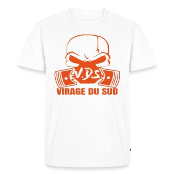 VIRAGE DU SUD - T-shirt Premium bio Homme - blanc - Devant - Nico (187cm)