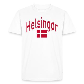 Drapeau du Danemark à Helsingør - T-shirt Premium bio Homme - blanc - Devant - Nico (187cm)
