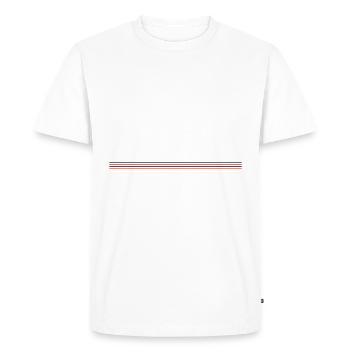Dash Symbol Line - Men's Premium Organic T-Shirt - white - Front - Nico (187cm)