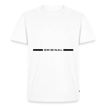 Original Emblem - Men's Premium Organic T-Shirt - white - Front - Nico (187cm)