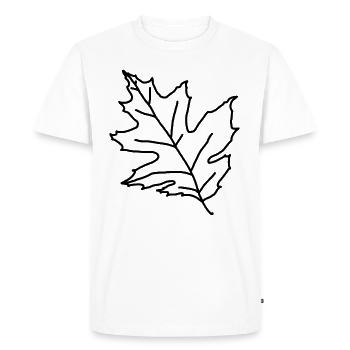 Érable Feuille d'érable Feuille d'érable Arbre Forêt Forêt - T-shirt Premium bio Homme - blanc - Devant - Nico (187cm)