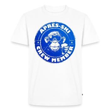 Monkey après-ski Team Dicton - T-shirt Premium bio Homme - blanc - Devant - Nico (187cm)