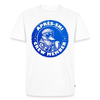 Dicton de l’équipe d’après-ski Duck - T-shirt Premium bio Homme - blanc - Devant - Nico (187cm)