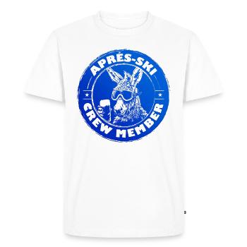 Dicton de l’équipe d’après-ski Donkey - T-shirt Premium bio Homme - blanc - Devant - Nico (187cm)