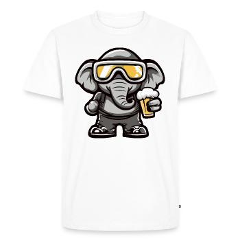 Mammut Après Ski Beer Comic - Men's Premium Organic T-Shirt - white - Front - Nico (187cm)