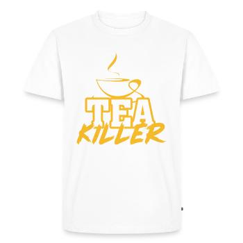 Buveur de thé - T-shirt Premium bio Homme - blanc - Devant - Nico (187cm)