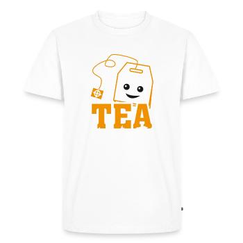 Tea drinker tea - Men's Premium Organic T-Shirt - white - Front - Nico (187cm)