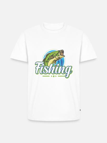 Angler - Men's Premium Organic T-Shirt - white