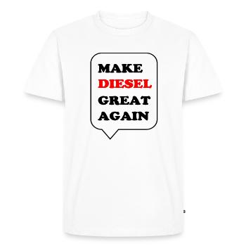 Rendez le diesel génial - T-shirt Premium bio Homme - blanc - Devant - Nico (187cm)