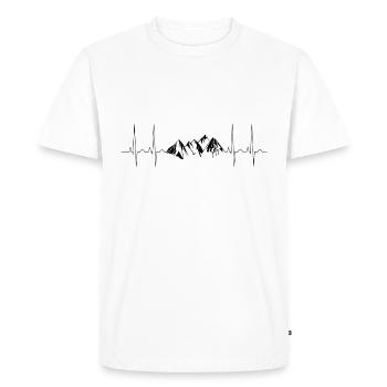 life line mountains - T-shirt Premium bio Homme - blanc - Devant - Nico (187cm)