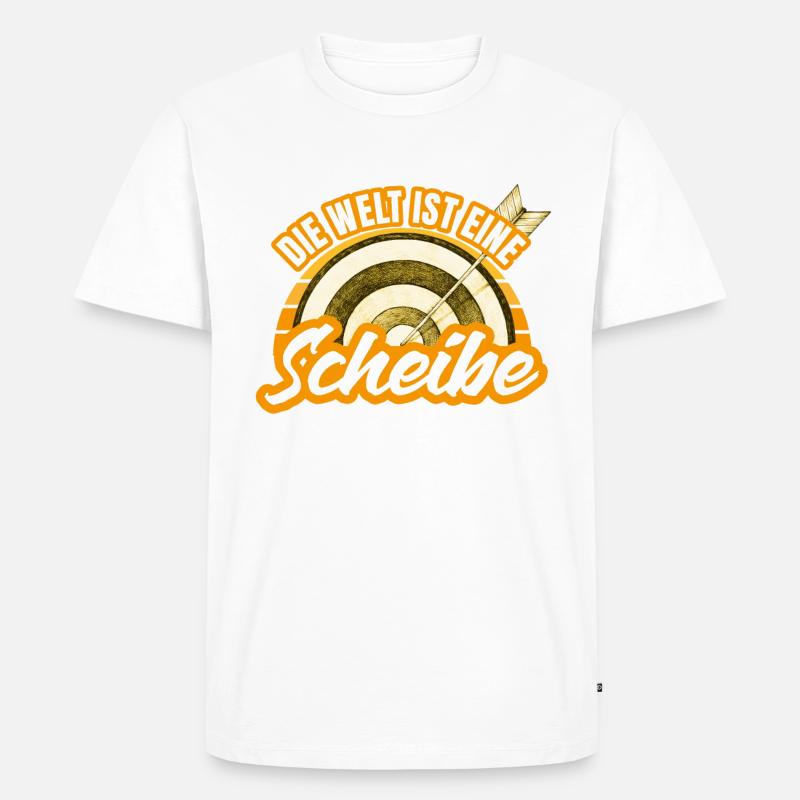 Spruch Bogenschiessen Bogenschütze - Männer Premium Bio T-Shirt - Weiß