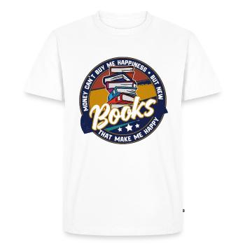 Livres rat de bibliothèque rat de bibliothèque - T-shirt Premium bio Homme - blanc - Devant - Nico (187cm)