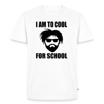 Je suis cool pour l'école - T-shirt Premium bio Homme - blanc - Devant - Nico (187cm)