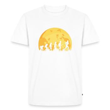 Evolution Running Runners Marathon Jogging Jogger - Men's Premium Organic T-Shirt - white - Front - Nico (187cm)