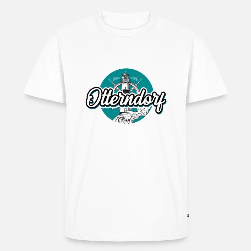 Otterndorf - Männer Premium Bio T-Shirt - Weiß