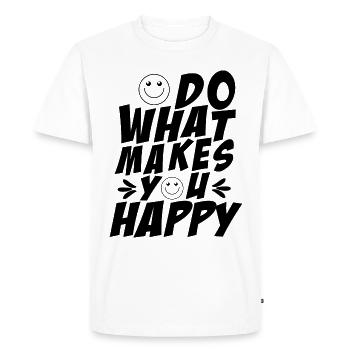 Faites ce qui vous rend heureux - T-shirt Premium bio Homme - blanc - Devant - Nico (187cm)