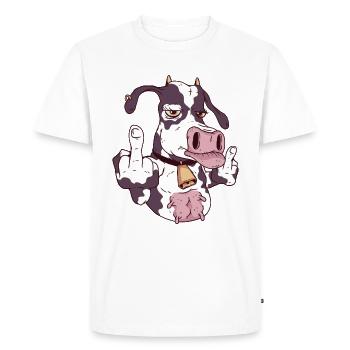 Meilleur design de vache en ligne - T-shirt Premium bio Homme - blanc - Devant - Nico (187cm)