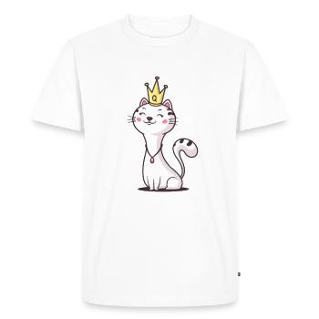 Reine du chat - T-shirt Premium bio Homme - blanc - Devant - Nico (187cm)