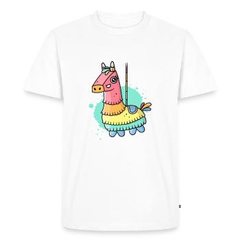 Pinata Lama - T-shirt Premium bio Homme - blanc - Devant - Nico (187cm)