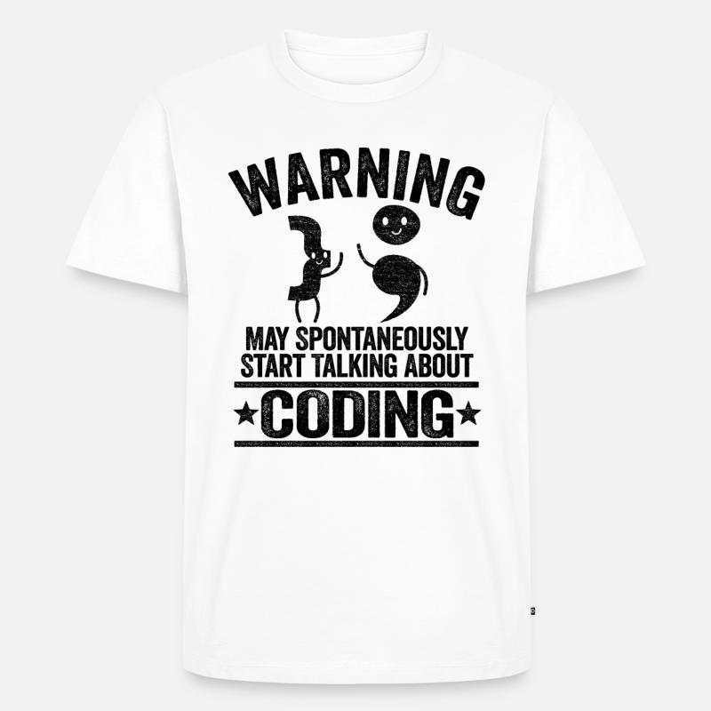Programmeurs Informaticien Coding Cadeau - T-shirt Premium bio Homme - blanc