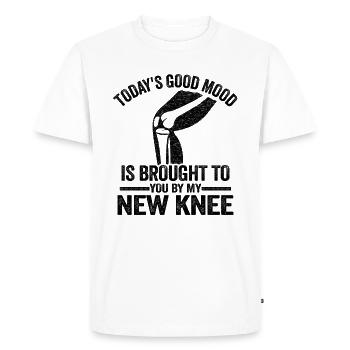 Good Mood By My New Knee Replacement Surgery - Men's Premium Organic T-Shirt - white - Front - Nico (187cm)