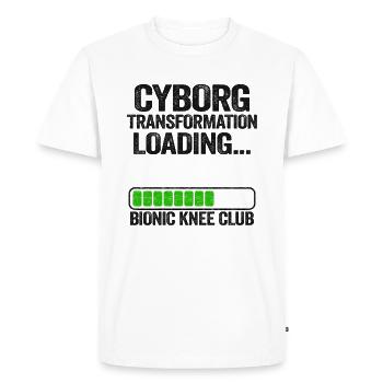 Bionic Knee Club Cyborg Transformation Loading - Men's Premium Organic T-Shirt - white - Front - Nico (187cm)