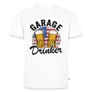 Garage Drinker Beer USA Mécanicien Tournevis - T-shirt Premium bio Homme - blanc - Devant - Nico (187cm)