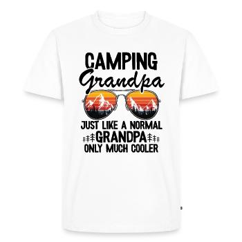 Camping Grandpa Just Like A Normal Grandpa Only - Men's Premium Organic T-Shirt - white - Front - Nico (187cm)
