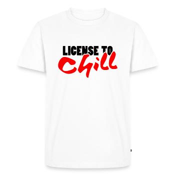 Licence pour se détendre - Chill - T-shirt Premium bio Homme - blanc - Devant - Nico (187cm)