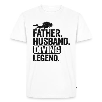 Plongeur Cadeau Plongée Plongée Sports De Pères Papa - T-shirt Premium bio Homme - blanc - Devant - Nico (187cm)