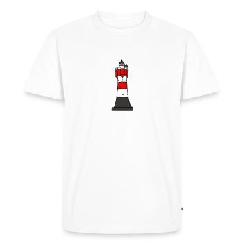 Phare de sable rouge Wangerooge - T-shirt Premium bio Homme - blanc - Devant - Nico (187cm)
