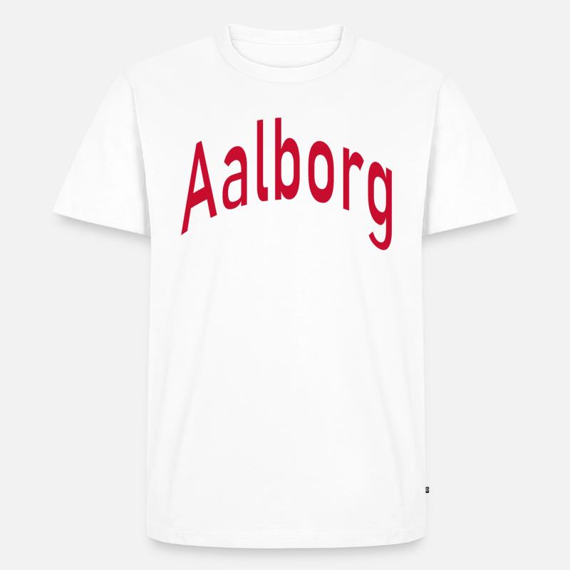 Aalborg - Männer Premium Bio T-Shirt - Weiß