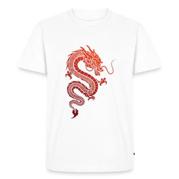 Dragon - T-shirt Premium bio Homme - blanc - Devant - Nico (187cm)