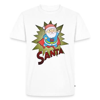 Santa superbe - T-shirt Premium bio Homme - blanc - Devant - Nico (187cm)