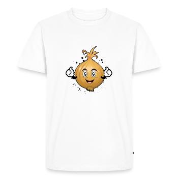 oignon - T-shirt Premium bio Homme - blanc - Devant - Nico (187cm)