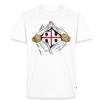 Drapeau de la Sardaigne Super-héros Drapeau de la Sardaigne - T-shirt Premium bio Homme - blanc - Devant - Nico (187cm)