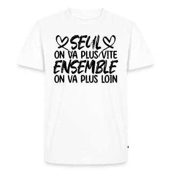 Saint Valentin meilleure Copine copain amoureux - T-shirt Premium bio Homme - blanc - Devant - Nico (187cm)