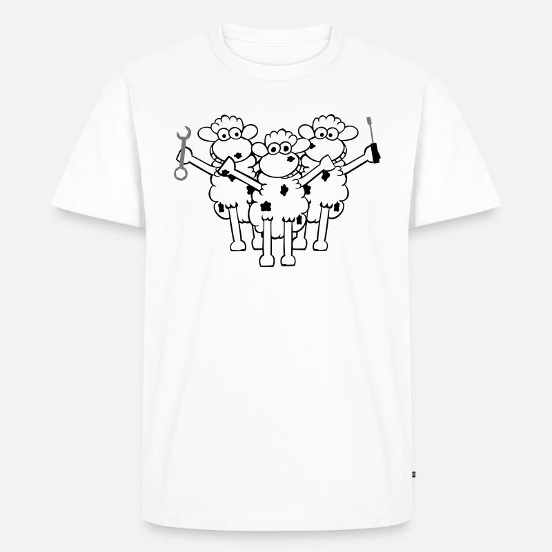 boxenteam_text_w_3f - Männer Premium Bio T-Shirt - Weiß