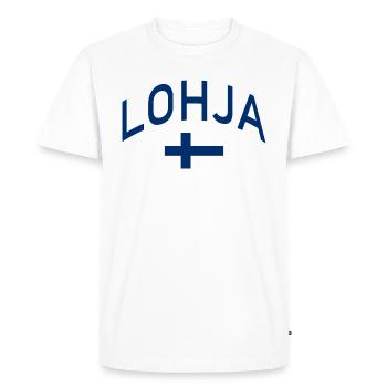 Drapeau finlandais de Lohja - T-shirt Premium bio Homme - blanc - Devant - Nico (187cm)