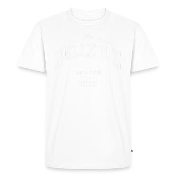 Belle Ile sailing supplies - Men's Premium Organic T-Shirt - white - Front - Nico (187cm)