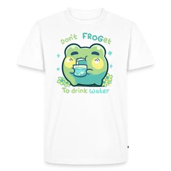 Don't FROGet to Drink Water - Men's Premium Organic T-Shirt - white - Front - Nico (187cm)